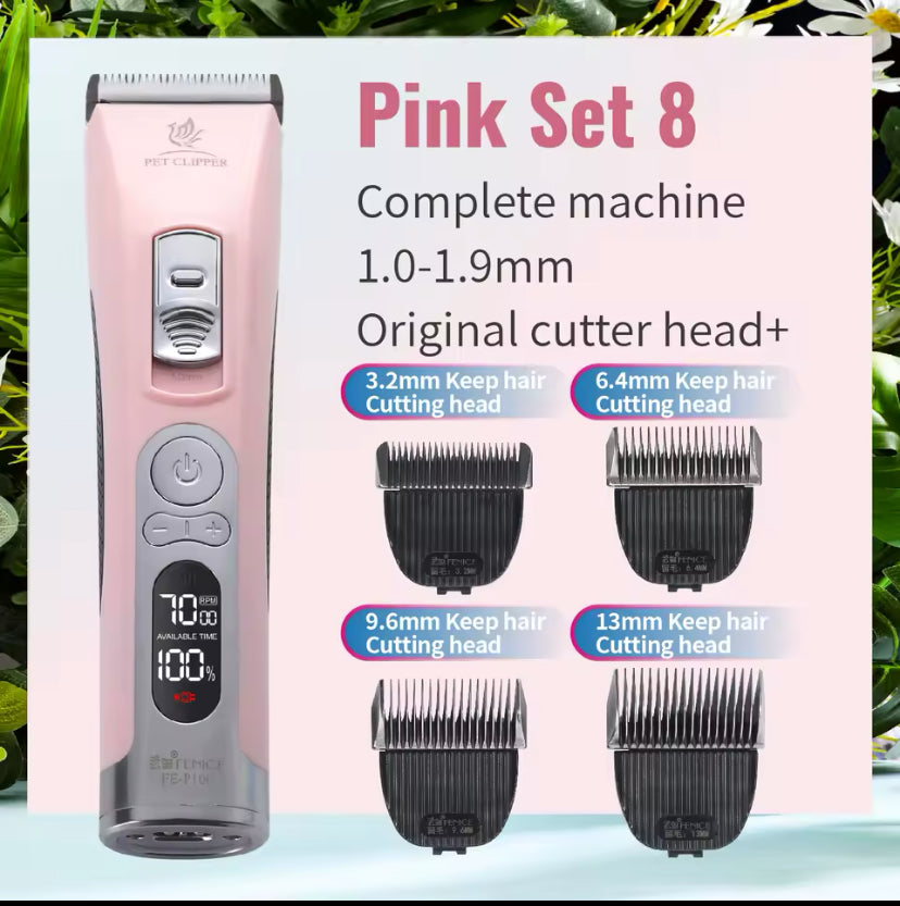 Fenice Electrical Pet Clipper Machine Dog Hair Clippers Grooming Animals Haircut Trimmer Shaver Set Pets Cordless Rechargeable