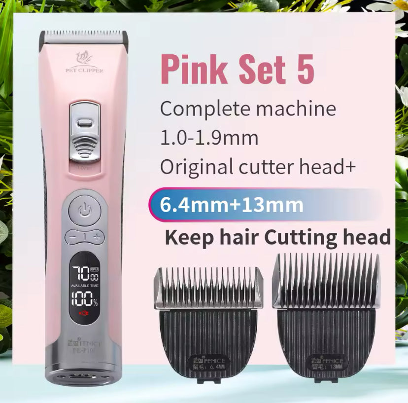 Fenice Electrical Pet Clipper Machine Dog Hair Clippers Grooming Animals Haircut Trimmer Shaver Set Pets Cordless Rechargeable