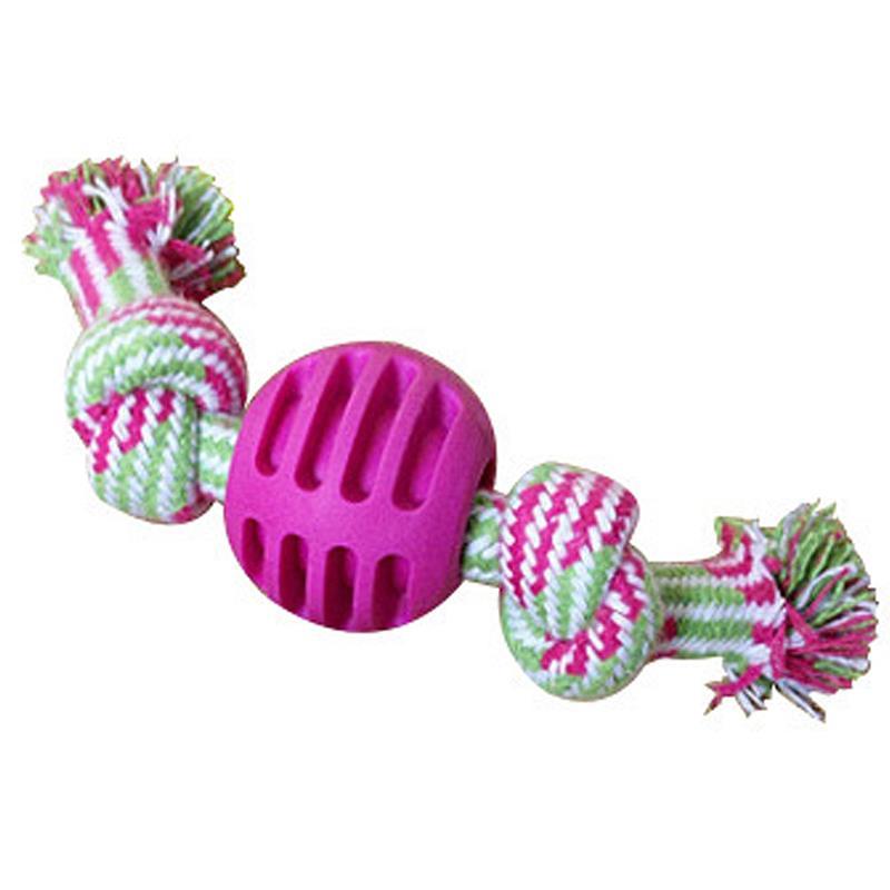 Pet Dog Toy Cotton Rope Double Knot Ball Bite Resistant Tooth Cleaning Toy Ball