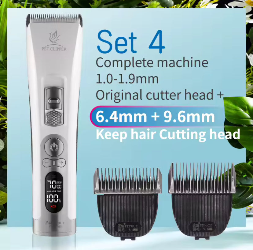 Fenice Electrical Pet Clipper Machine Dog Hair Clippers Grooming Animals Haircut Trimmer Shaver Set Pets Cordless Rechargeable