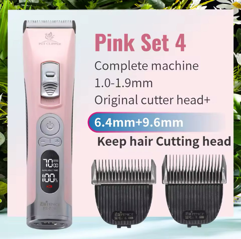 Fenice Electrical Pet Clipper Machine Dog Hair Clippers Grooming Animals Haircut Trimmer Shaver Set Pets Cordless Rechargeable